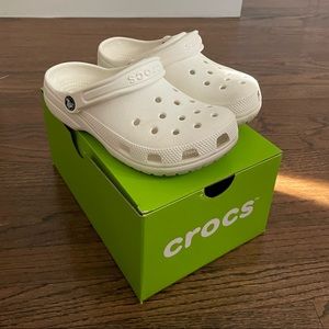 All White Crocs